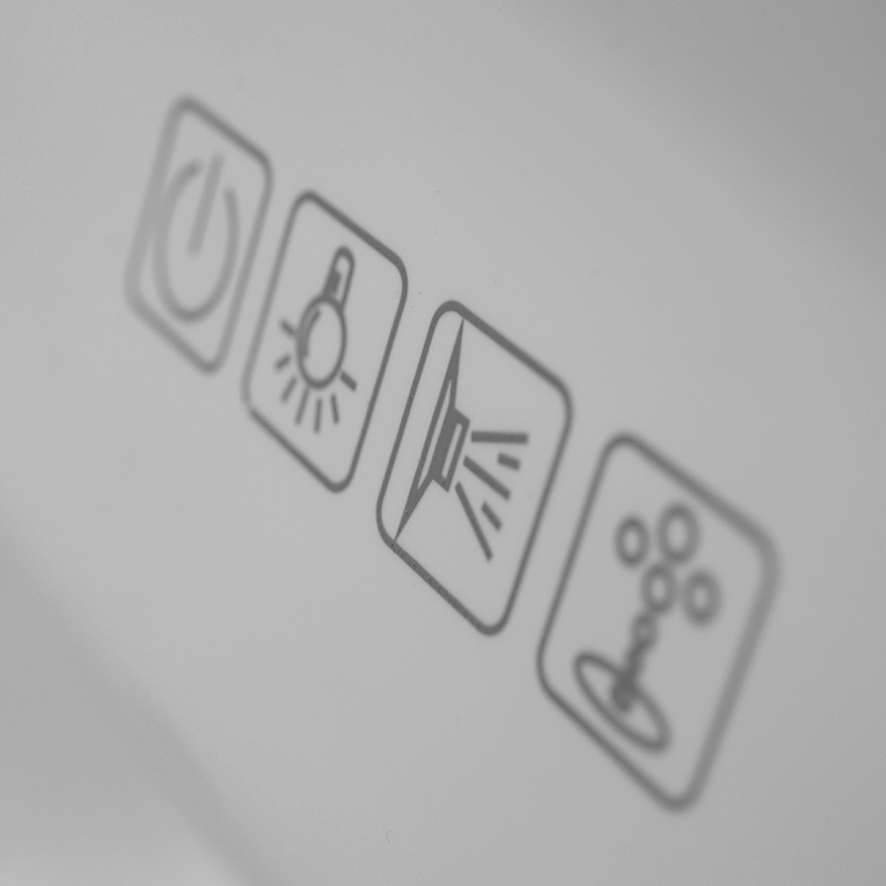 Air Minimal Air Tubs control panel