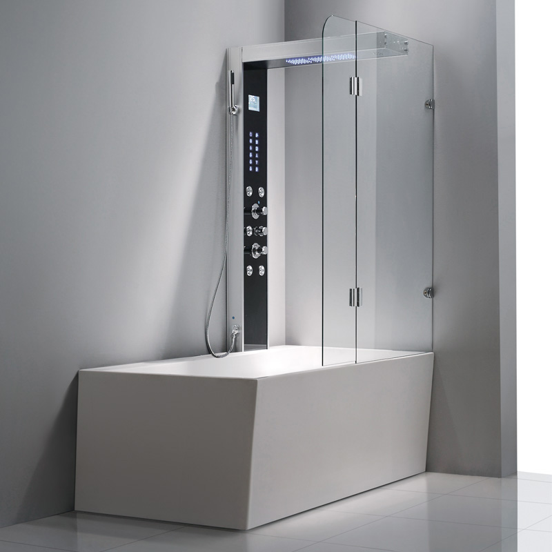 Massage bathtub with digital shower panel