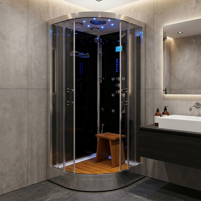 Steam Shower cabin Hamam VI in bathroom