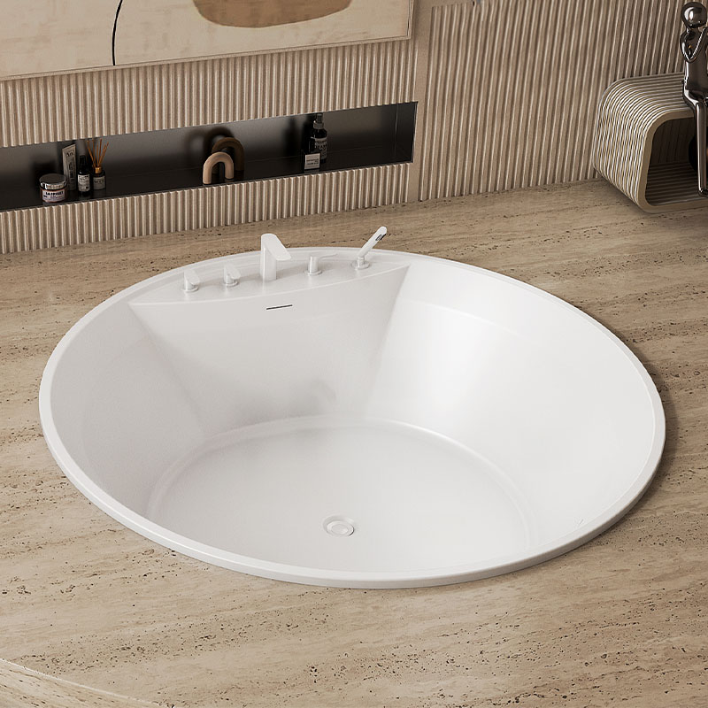 Built in Round Whirlpool Bathtub 160 cm   Nautic Lux V Air 1