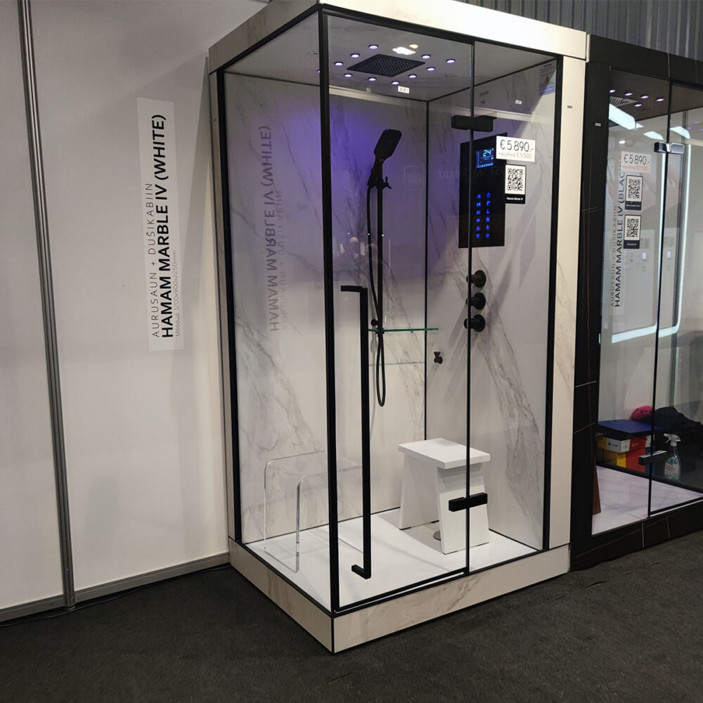 Hamam Marble IV White in exhibition1 | Santeco