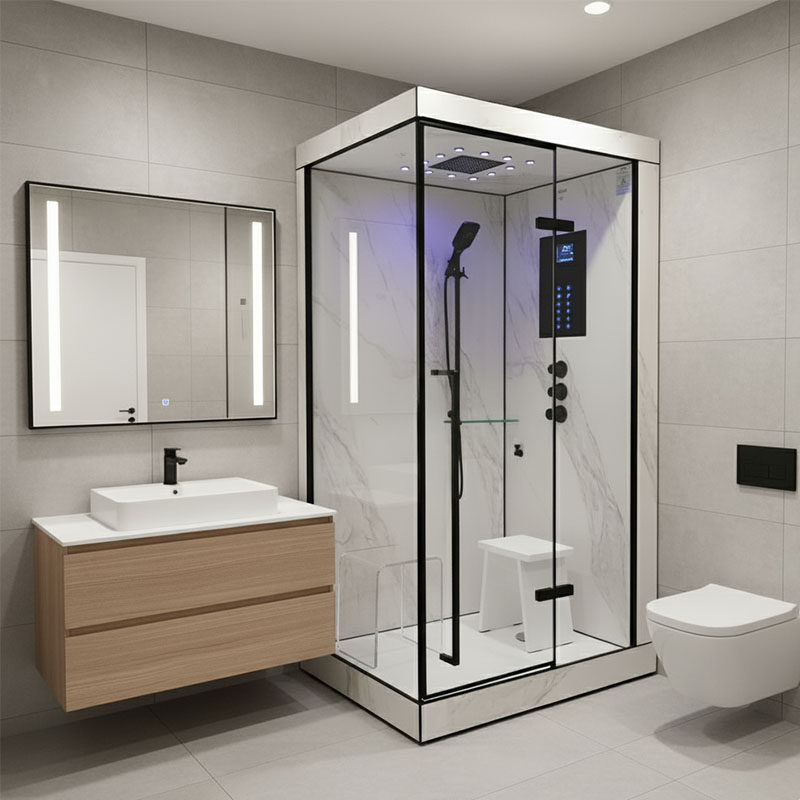 Steam Shower Hamam Marble IV White vannitoas3 | Santeco Steam Shower Hamam Marble IV White 3