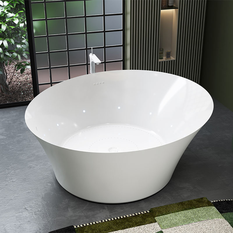 Freestanding Round Whirlpool Bathtub 158 cm  Nautic Moderna VII Air