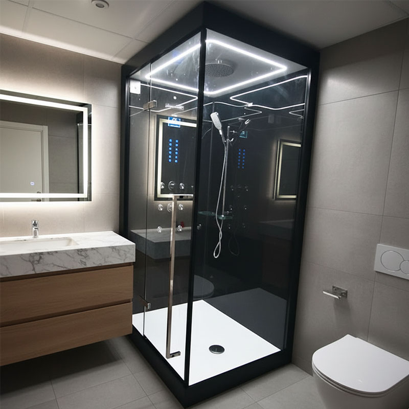 Steam Shower Black Duo II vasak vannitoas1 | Santeco Steam Shower Black Duo II vasak vannitoas 1