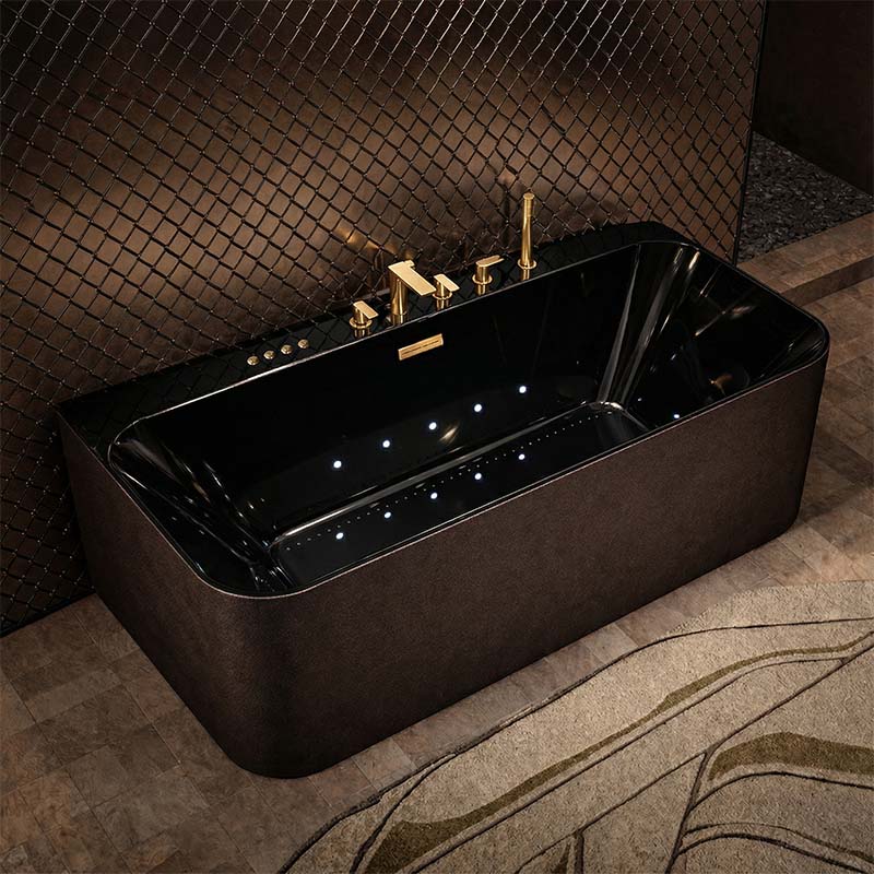 Luxury Whirlpool Bathtub 170 cm  Espresso Gold I